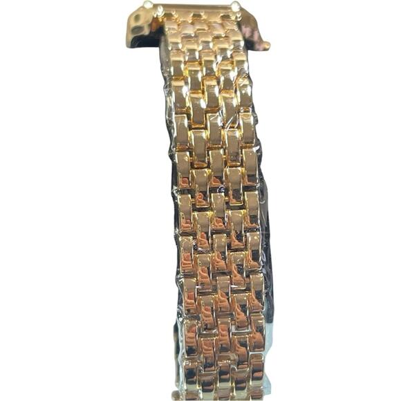 Gold Plated Zircon Square Quartz Watch main image 6